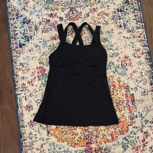 Lululemon Athletica Black Cross-Back Tank